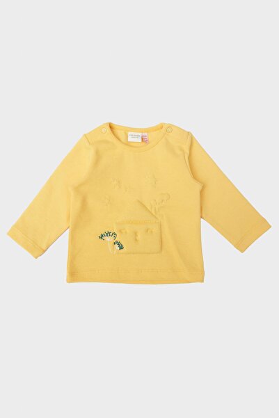 Layette Baby Girl Yellow T-Shirt 23FW0LT7512