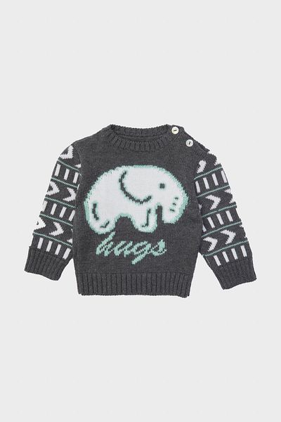 Layette Baby Boy Gray Sweater 23FW0LT8402