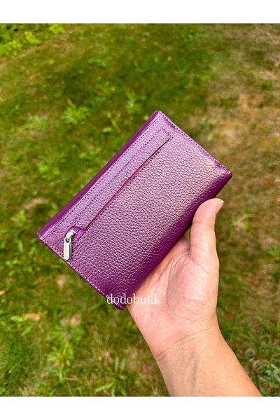 Dodo4men Women's Purple Genuine Leather Wallet