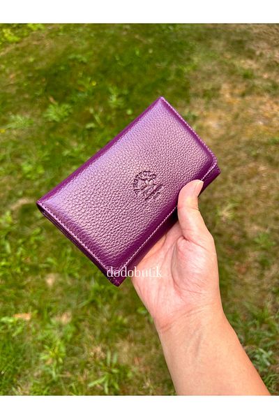 Dodo4men Women's Purple Genuine Leather Wallet