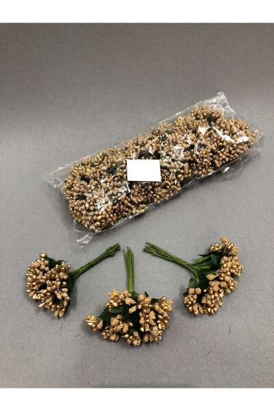 Hobigram Yapay Çiçek Altın Sarısı Gold Pıtırcık Cipso Nikah Şekeri Süsleme Tohum (1 Paket 144 Lü ) – Yapay Ç