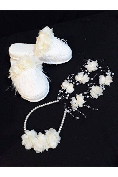 Hobigram Lohsa Setleri Kadın Terlik Küpeli Tac – Lohusa Seti, Şık Tasarım, Ka...