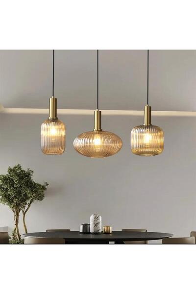 Rsylight Rustik Dekoratif Metal Modern Masa Üstü Eskitme Kaplama Bal Opal Cam...