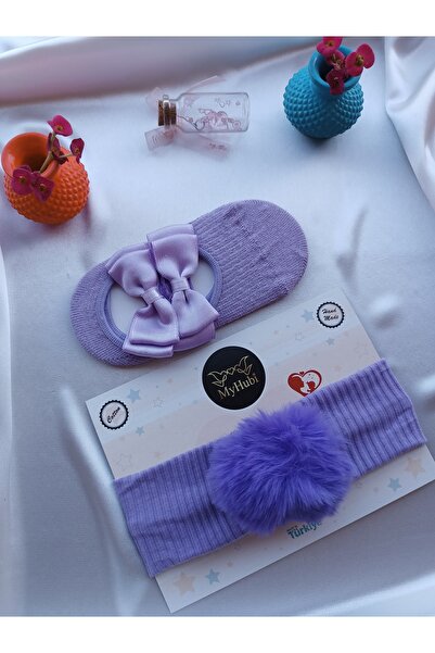 MyHubi مجموعة مكونة من قطعتين مصنوعة يدويًا من باندانا وشعر أرنب للفتيات الصغ...