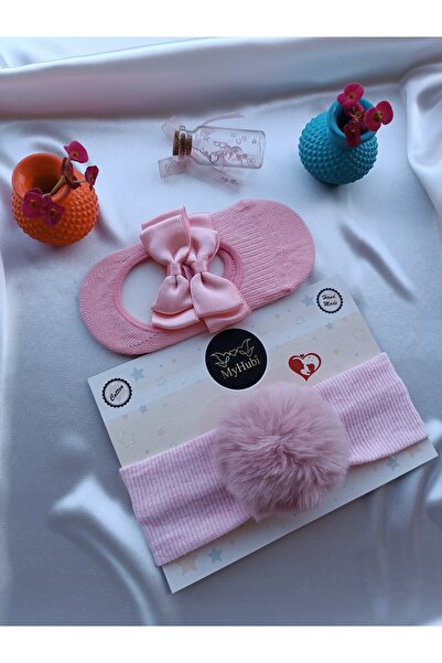 MyHubi مجموعة مكونة من قطعتين مصنوعة يدويًا من باندانا وشعر أرنب للفتيات الصغ...