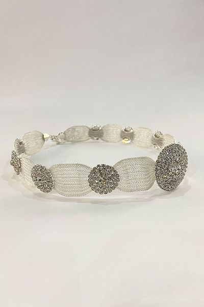 Hobigram Handmade Belt Silver Straw Local Stone Albanian Belt – Belt, Stylish Design, Women's Accessory