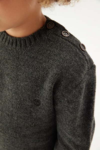 Nebbati Boy's Gray Sweater 23FW0NB3424