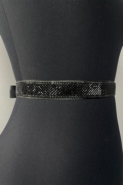 Hobigram Curea lucrată manual cu mărgele brodate cu pietre pentru rochie de seară Accesoriu pentru centura de talie – centură, design elegant