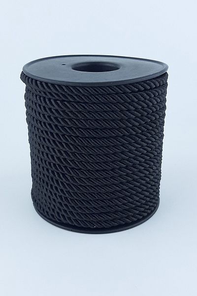 Hobigram Πλεξούδα Σχοινί Μαύρο Κορδονάκι 3 Mm 25 Mt – Ειδικό Σχέδιο, Αξεσουάρ, Ποιοτική Παραγωγή, Εντυπωσιακό Στυλ – Πλεξούδα