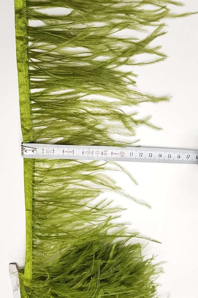 Hobigram Αξεσουάρ πάρτι Khaki Green Ostrich Feather 1 Mt – Διακοσμητική κορδέλα, Κομψό Σχέδιο, Γυναικείο Αξεσουάρ – De
