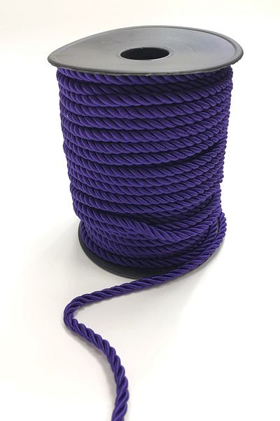 Hobigram Πλεκτό νήμα Μωβ κορδόνι σχοινί 6 mm 1 Mt – Πλεκτό νήμα, κομψό σχέδιο, γυναικείο αξεσουάρ – Πλεκτό νήμα – Πλεκτό νήμα