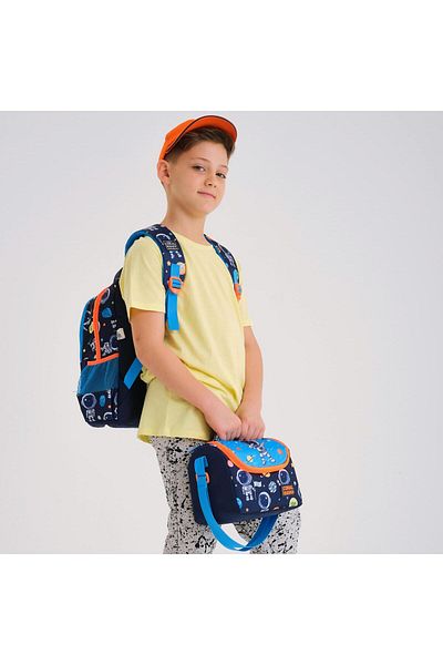 Yaygan Set de rucsac cu model astronaut Coral High Kids, 3 piese, albastru bleumarin