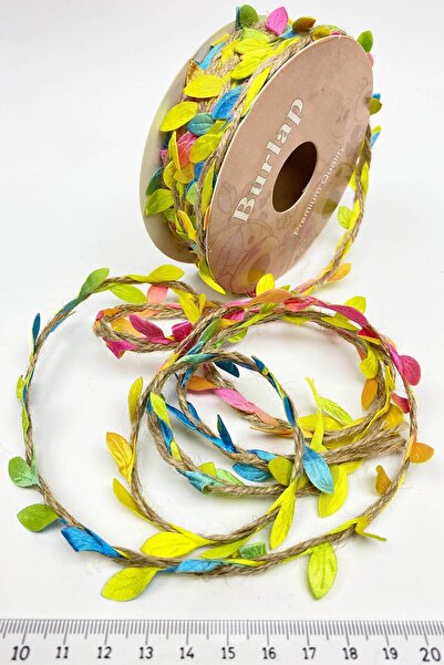 Hobigram Knitting Yarn Colorful Straw Leafed Rope Ribbon 10 Mt – Knitting Yarn, Stylish Design, Women's Accessory – Knitting