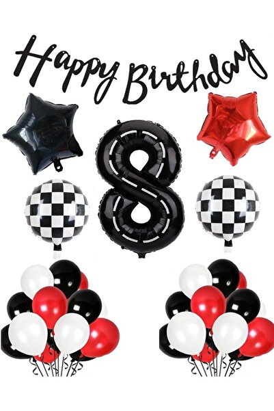 DÜVENCİ TİCARET Race Car Themed Birthday Party Celebration Balloon Set