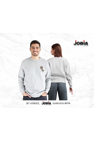 Jobia Outdoors Γυναικείες άντρες Baby Tom and Jerry Printed Lover Couple Combination Crew Neck 3 Thread Raster Σετ 2 τεμαχίων