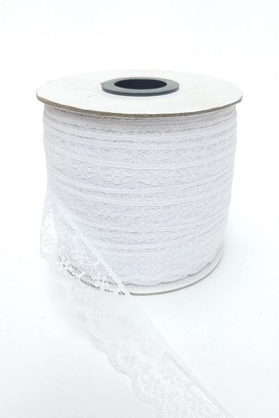 Hobigram White Floral Pattern Lace, 10 Yards Long