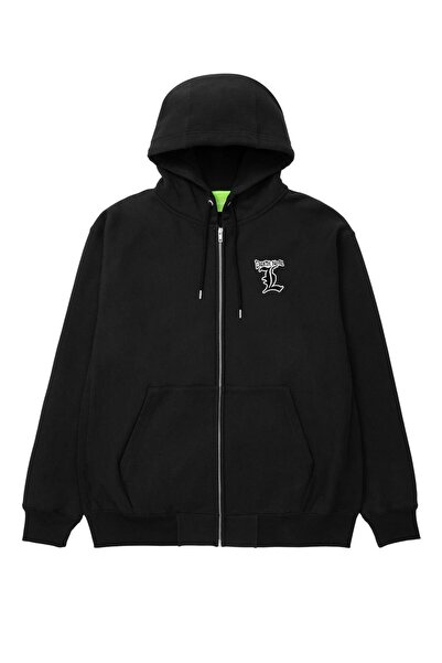 Violon سترة بغطاء للرأس سوداء كبيرة الحجم بسحاب للجنسين من Death Note