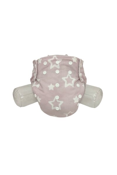 BEZHANE Baby Çıt Çıtlı Yıkanabilir Bebek Bezi Pembe Beyaz Yıldızlı NO:2 (8kg-...