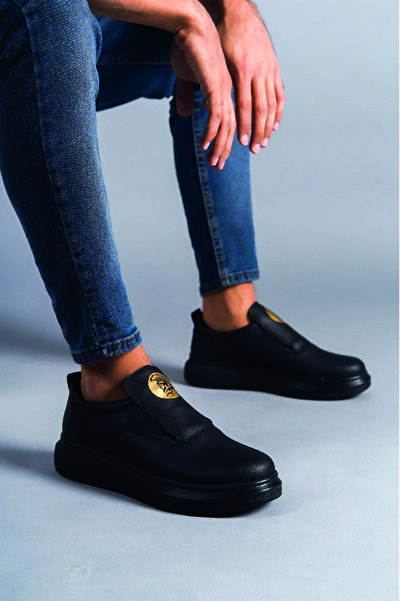 FLY STEP Siyah Dikişli Günlük Sneaker Erkek Spor Ayakkabı