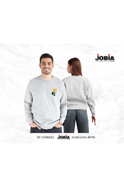 Jobia Outdoors Unisex Γυναικείες άντρες Cedric Chen Printed Lover Couple Συνδυασμός λαιμόκοψης 3 κλωστών Σετ 2 τεμαχίων