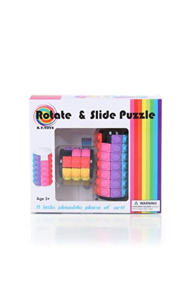 ROTATE Partioyunevi Silindir Zeka Küpü & Slide Puzzle