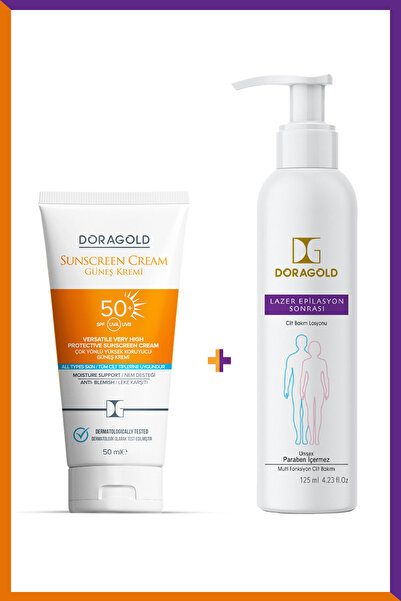 Doragold Lazer Epilasyon Sonrası Krem + Ton Eşitleyici Leke Karşıtı Spf 50+ Ç...
