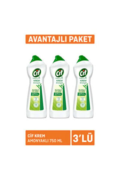 Cif Krem Amonyaklı 3 x 750Ml ( 1 ADET )