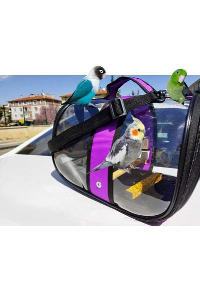 ENS PLASTİK Bird Carrying Bag with Water Bottle and Perch 32x22x20 Cracker Gift