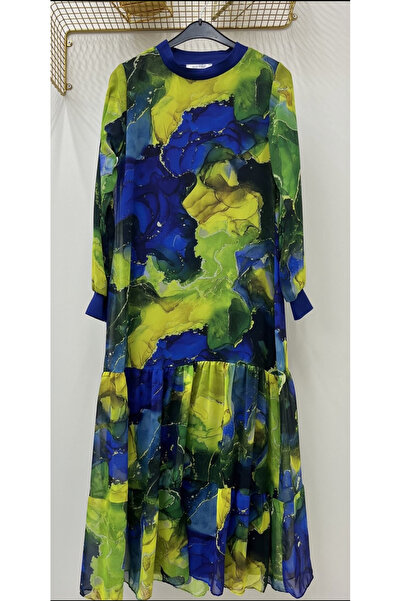 Egs Line Astarlı Şifon Elbise