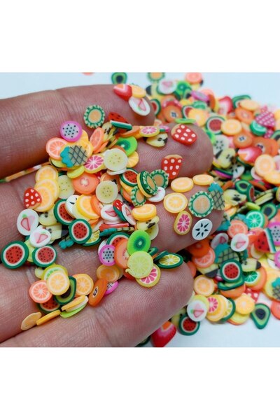 MST STORE فاكهة الايبوكسي الراتنج رقائق الفاكهة الصغيرة فيمو الخرز الفاكهة، ل...