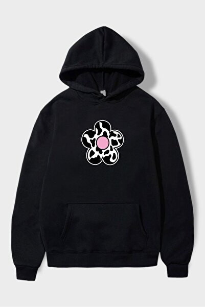 Gofeel سويت شيرت بنمط البقرة والزهور 3 خيوط راستر ستريتوير هوديي GOFEEL