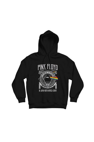 fame-stoned Суитшърт с качулка и принт с Pink Floyd