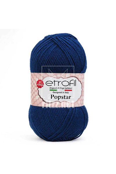 Etrofil Πλεκτό νήμα μαλλί Popstar 75095 Navy Blue