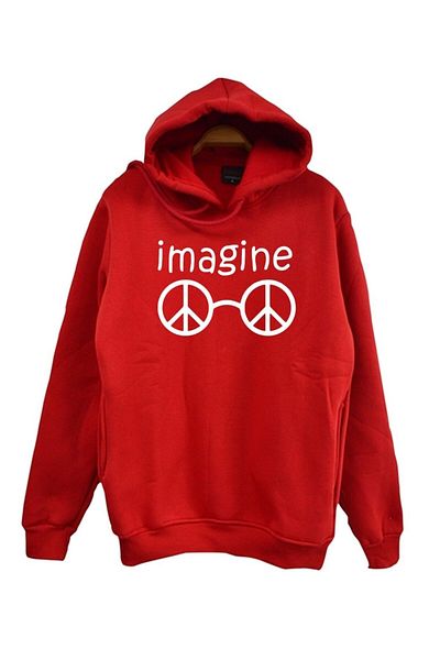 fame-stoned Hanorac cu glugă cu imprimeu John Lennon