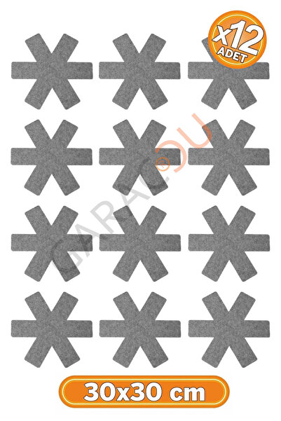 garaccu Tava Tencere ve Borcam Koruyucu Çizdirmez Keçe 12'li Set 30x30 cm