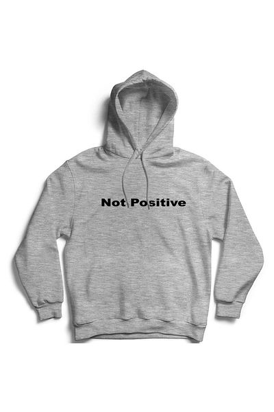 fame-stoned Φούτερ με κουκούλα Unisex Grey Note Positive με στάμπα