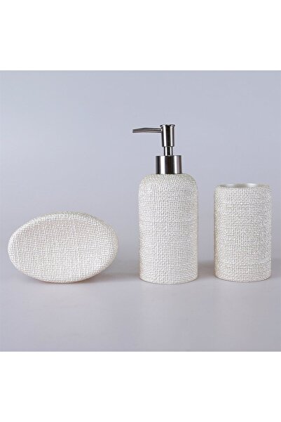 Selim Natural 3 Parça Banyo Seti İnci