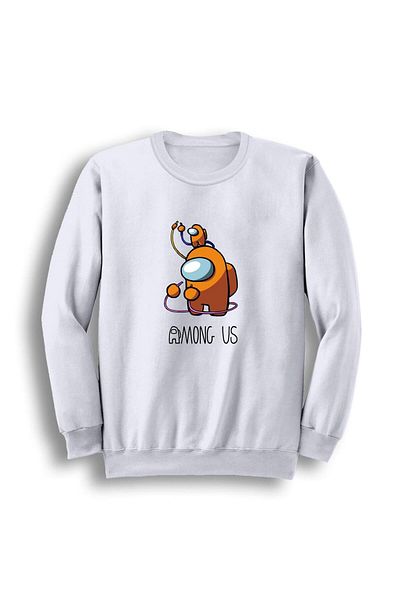 fame-stoned Among Us Game Printed Crew Neck Φούτερ