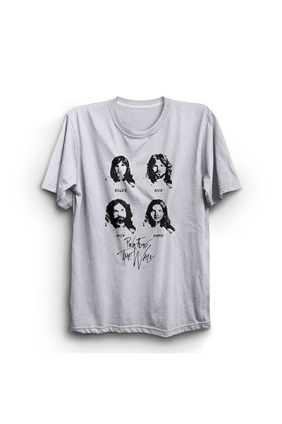 fame-stoned Μπλουζάκι με στάμπα Pink Floyd Unisex 100% βαμβακερό λευκό