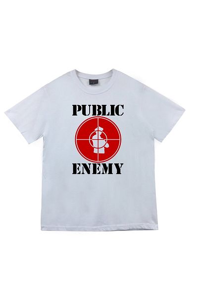 fame-stoned Μπλουζάκι Unisex White Public Enemy