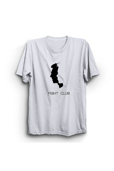 fame-stoned Fight Club, Ταινία με στάμπα Unisex 100% βαμβακερό λευκό μπλουζάκι
