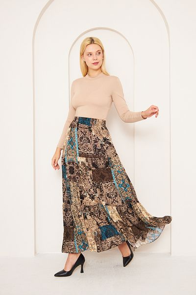 comstar LAYERS Patterned Viscose Skirt, Viscose Skirt, LONG Skirt, Hijab Skirt, Daily Skirt, Long Skirt