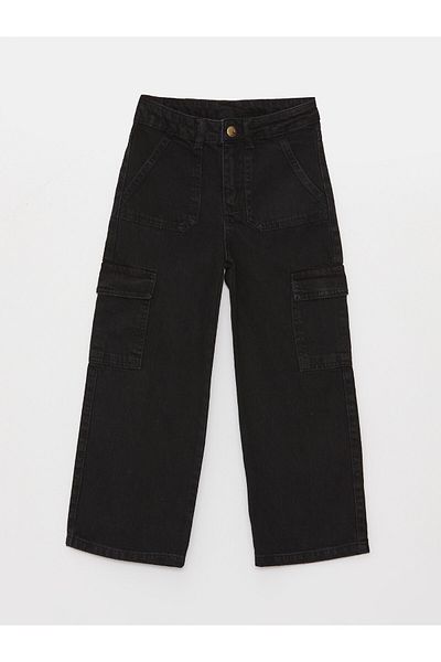 LC Waikiki LCW Kids Wideleg Girls Cargo Jean Kalhoty