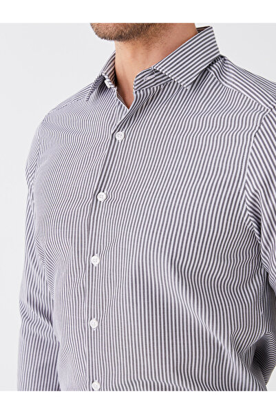 LC Waikiki Чоловічий габардин Сорочка Slim Fit з довгим рукавом в смужку