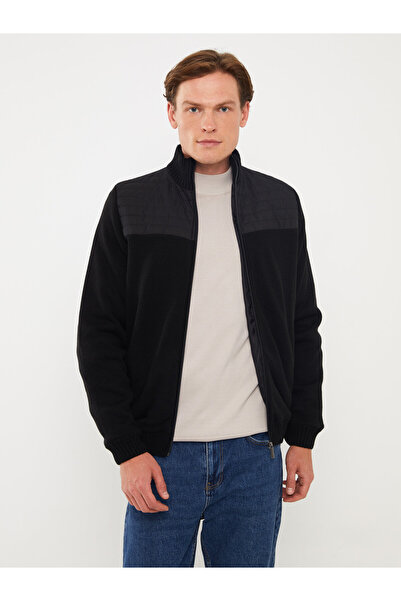 LC Waikiki Men's Knitwear Cardigan - Standard Fit, Stand Collar