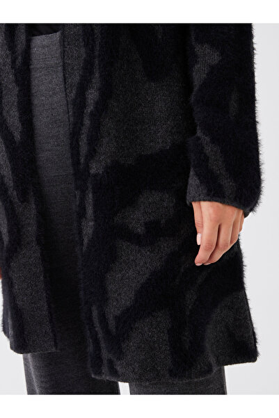 LC Waikiki Dámský pletený kardigan s šálovým límcem s dlouhým rukávem