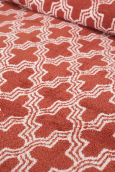 Karaca Home Benita Terracotta Double Cotton Blanket
