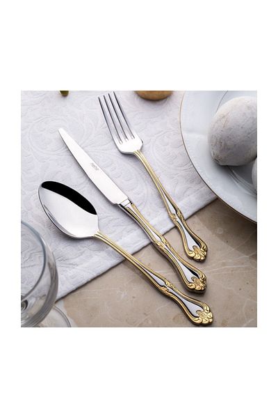 Nehir Lalezar Gold Cake Dessert Knife 12 Pcs Cake Dessert Knife