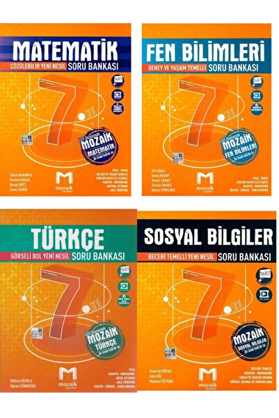 Mozaik Yayınları Mozaik 7. Sınıf Soru Bankası Seti (matematik -türkçe -fen -s...