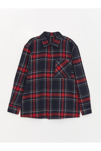 LC Waikiki Comfortable Fit Long Sleeve Plaid Men's Lumberjack Shirt Jacket